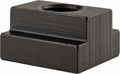 Gibraltar - 1/2-13 Tapped Through T Slot Nut - 5/8" Slot Width, 1 x 11/32" Base Width x Height, 1-1/8 x 5/8" OAL x Height - Exact Tooling