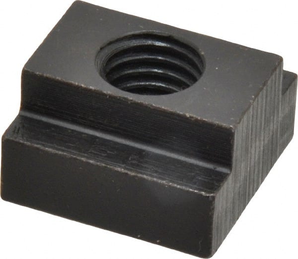 Gibraltar - 5/8-11 Tapped Through T Slot Nut - 3/4" Slot Width, 1-1/4 x 15/32" Base Width x Height, 1-1/4 x 3/4" OAL x Height - Exact Tooling