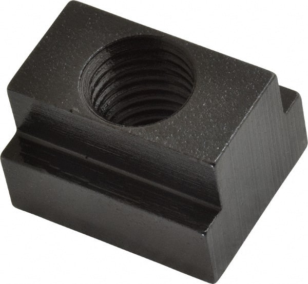 Gibraltar - 3/4-10 Tapped Through T Slot Nut - 13/16" Slot Width, 1-1/4 x 9/16" Base Width x Height, 1-1/2 x 1" OAL x Height - Exact Tooling