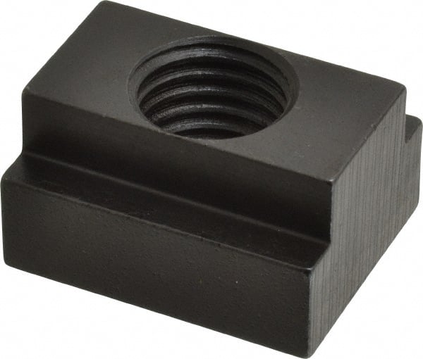 Gibraltar - 1-8 Tapped Through T Slot Nut - 1-1/16" Slot Width, 1-5/8 x 11/16" Base Width x Height, 2 x 1-1/8" OAL x Height - Exact Tooling