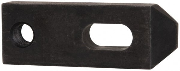 Gibraltar - 17/32" Stud, Carbon Steel, Strap Clamp - 1/2" Travel, 3-1/2" OAL x 1-1/4" Wide x 5/8" High, Black Oxide Finish, Tapered Nose - Exact Tooling