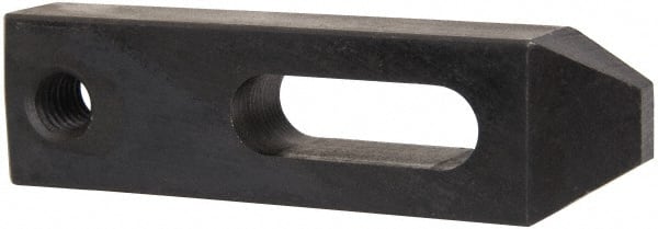 Gibraltar - 17/32" Stud, Carbon Steel, Strap Clamp - 1-1/4" Travel, 4-1/2" OAL x 1-1/4" Wide x 3/4" High, Black Oxide Finish, Tapered Nose - Exact Tooling