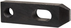 Gibraltar - 21/32" Stud, Carbon Steel, Strap Clamp - 1/2" Travel, 4" OAL x 1-1/4" Wide x 5/8" High, Black Oxide Finish, Tapered Nose - Exact Tooling
