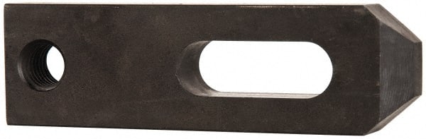 Gibraltar - 21/32" Stud, Carbon Steel, Strap Clamp - 1-1/4" Travel, 5" OAL x 1-1/2" Wide x 3/4" High, Black Oxide Finish, Tapered Nose - Exact Tooling