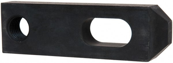 Gibraltar - 25/32" Stud, Carbon Steel, Strap Clamp - 3/4" Travel, 5" OAL x 1-1/2" Wide x 3/4" High, Black Oxide Finish, Tapered Nose - Exact Tooling