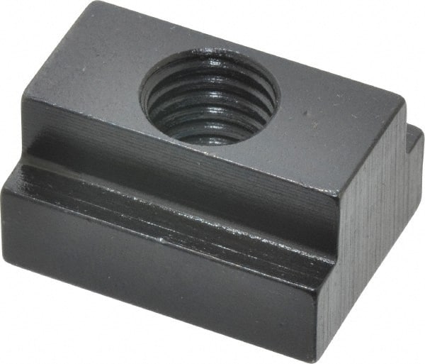 Gibraltar - M12x1.75 Tapped Through T Slot Nut - 9/16" Slot Width, 22 x 9mm Base Width x Height, 29 x 16mm OAL x Height - Exact Tooling