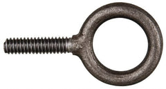 Gibraltar - 7,650 Lb Capacity, Steel, 1-8 Thread, Fixed Lifting Eye Bolt - Fully Threaded, 2-1/2" Shank, 2-1/2" Thread Length, No Shoulder - Exact Tooling