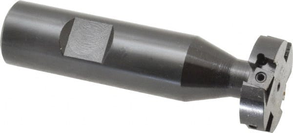 Cutting Tool Technologies - 5/16 Inch Cutting Width, 1.14 Inch Cutting Diameter, 4 Cutter Inserts, 3/4 Inch Shank Diameter, 1215 Insert Style, Indexable Keyseat Cutter - Inch Long Shank - Exact Tooling