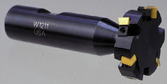 Cutting Tool Technologies - 5/16 Inch Cutting Width, 1.015 Inch Cutting Diameter, 2 Cutter Inserts, 3/4 Inch Shank Diameter, 1215 Insert Style, Indexable Keyseat Cutter - Inch Long Shank - Exact Tooling