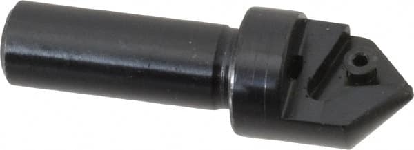 Cutting Tool Technologies - 90° Included Angle, 0.87" Max Cut Diam, 0.87mm Body Diam, 1/2" Shank Diam, 2-3/8" OAL, Indexable Countersink - 0.31" LOC, 1 Triangle Insert, TNMG 322 Insert Style, Negative Rake, Series NC - Exact Tooling