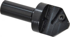 Cutting Tool Technologies - 90° Included Angle, 1" Max Cut Diam, 1mm Body Diam, 1/2" Shank Diam, 2-3/8" OAL, Indexable Countersink - 0.38" LOC, 1 Triangle Insert, TPGH 321 Insert Style, Positive Rake, Series PC - Exact Tooling