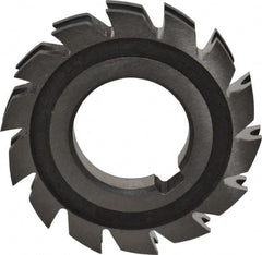 Made in USA - 3/32" Radius, 3/16" Circle Diam, 2-1/4" Diam x 0.385" Wide Cut, High Speed Steel Concave Radius Cutter - 2-1/4" OAL, Arbor Connection, Uncoated, Form Relieved, 10 Teeth - Exact Tooling