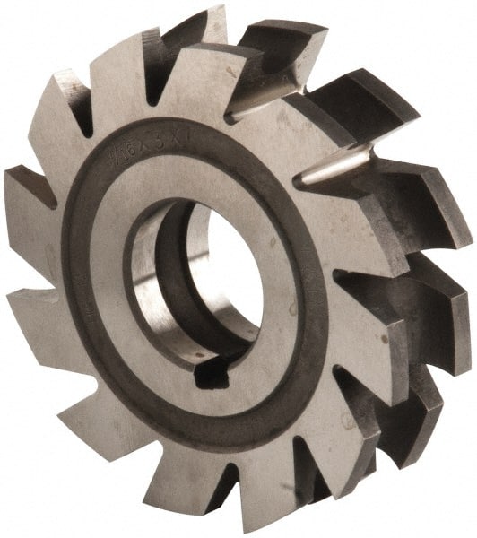 Made in USA - 7/32" Radius, 7/16" Circle Diam, 3" Diam x 0.76" Wide Cut, High Speed Steel Concave Radius Cutter - 3" OAL, Arbor Connection, Uncoated, Form Relieved, 10 Teeth - Exact Tooling