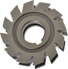 Made in USA - 1/4" Radius, 1/2" Circle Diam, 3" Diam x 0.822" Wide Cut, High Speed Steel Concave Radius Cutter - 3" OAL, Arbor Connection, Uncoated, Form Relieved, 10 Teeth - Exact Tooling