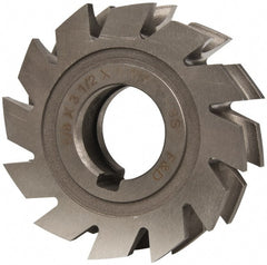 Made in USA - 5/16" Radius, 5/8" Circle Diam, 3-1/2" Diam x 1.01" Wide Cut, High Speed Steel Concave Radius Cutter - 3-1/2" OAL, Arbor Connection, Uncoated, Form Relieved, 10 Teeth - Exact Tooling