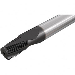 Iscar - 1 - 11-1/2 NPT, 3/4" Cutting Diam, 4 Flute, Solid Carbide Helical Flute Thread Mill - Internal/External Thread, 1.17" LOC, 4" OAL, 3/4" Shank Diam - Exact Tooling