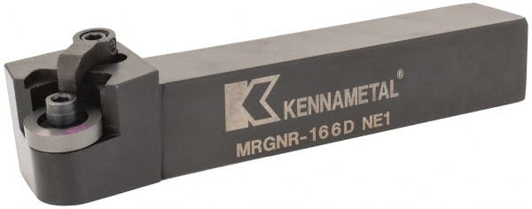 Kennametal - MRGN, Right Hand Cut, 15° Lead Angle, 1" Shank Height x 1" Shank Width, Negative Rake Indexable Turning Toolholder - 6" OAL, RN..64 Insert Compatibility, Series Kenloc - Exact Tooling