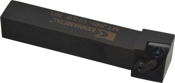 Kennametal - MTJN, Right Hand Cut, 3° Lead Angle, 3/4" Shank Height x 3/4" Shank Width, Negative Rake Indexable Turning Toolholder - 4-1/2" OAL, TN..33. Insert Compatibility, Series Kenloc - Exact Tooling