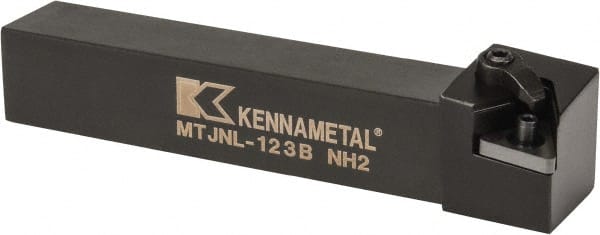Kennametal - MTJN, Left Hand Cut, 3° Lead Angle, 3/4" Shank Height x 3/4" Shank Width, Negative Rake Indexable Turning Toolholder - 4-1/2" OAL, TN..33. Insert Compatibility, Series Kenloc - Exact Tooling