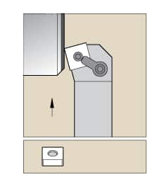 Kennametal - MSKN, Left Hand Cut, 15° Lead Angle, 1-1/4" Shank Height x 1-1/4" Shank Width, Negative Rake Indexable Turning Toolholder - 6" OAL, SN..54. Insert Compatibility, Series Kenloc - Exact Tooling