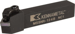 Kennametal - MSSN, Right Hand Cut, 45° Lead Angle, 3/4" Shank Height x 3/4" Shank Width, Negative Rake Indexable Turning Toolholder - 4-1/2" OAL, SN..43. Insert Compatibility, Series Kenloc - Exact Tooling