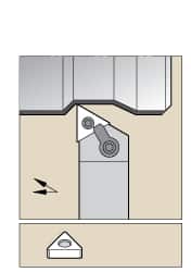 Kennametal - MTAN, Left Hand Cut, 3° Lead Angle, 1" Shank Height x 1" Shank Width, Negative Rake Indexable Turning Toolholder - 6" OAL, TN..43. Insert Compatibility, Series Kenloc - Exact Tooling