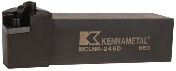 Kennametal - MCLN, Right Hand Cut, 5° Lead Angle, 1-1/2" Shank Height x 1-1/2" Shank Width, Negative Rake Indexable Turning Toolholder - 6" OAL, CN..64. Insert Compatibility, Series Kenloc - Exact Tooling