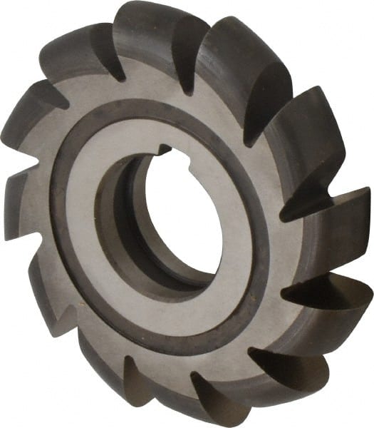 Made in USA - 3/8" Radius, 3/4" Circle Diam, 3-3/4" Cutter Diam, Arbor Connection, Convex Radius Cutter - High Speed Steel, Uncoated, Form Relieved, 12 Teeth - Exact Tooling