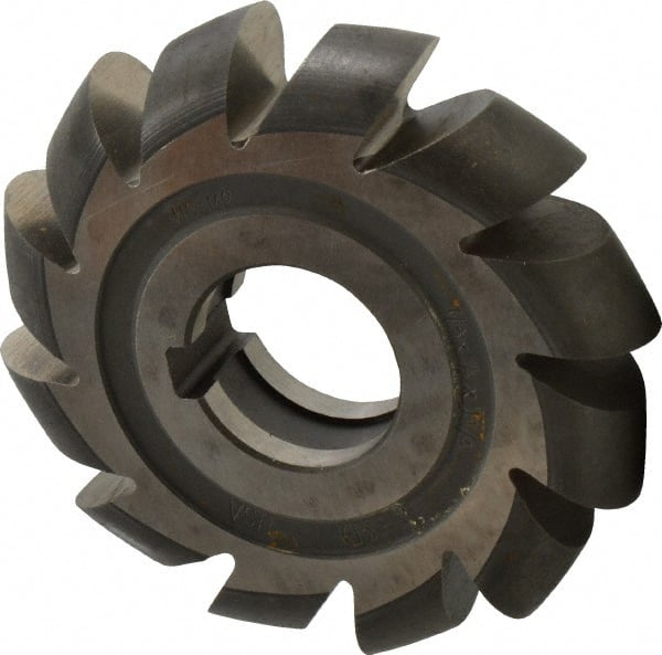Made in USA - 7/16" Radius, 7/8" Circle Diam, 4" Cutter Diam, Arbor Connection, Convex Radius Cutter - High Speed Steel, Uncoated, Form Relieved, 12 Teeth - Exact Tooling