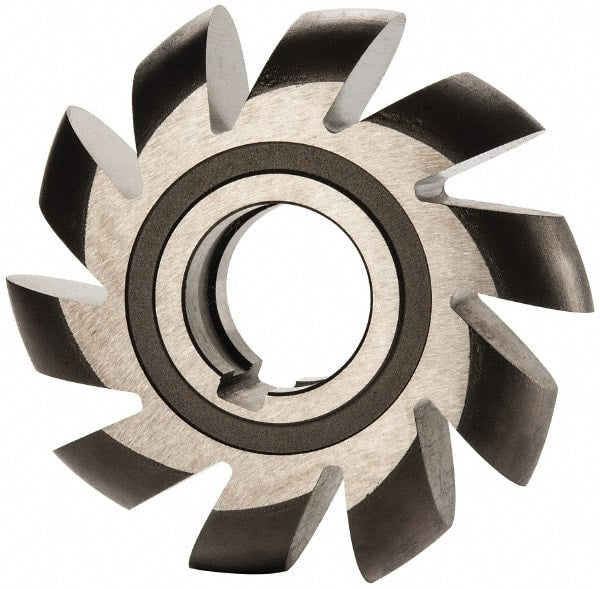 Made in USA - 1/2" Radius, 1" Circle Diam, 3-1/4" Cutter Diam, Arbor Connection, Convex Radius Cutter - High Speed Steel, Uncoated, Form Relieved, 12 Teeth - Exact Tooling