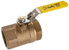 Apollo - 2" Pipe, Standard Port, Bronze Standard Ball Valve - 2 Piece, NPT Ends, Locking Lever Handle, 600 WOG, 150 WSP - Exact Tooling
