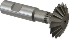 Made in USA - 1-7/8° 1-7/8" Cut Diam, 5/8" Cut Width, 3/4" Shank, High Speed Steel Double-Angle Cutter - Exact Tooling