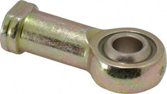 Alinabal - 3/8" ID, 1" Max OD, 3,250 Lb Max Static Cap, Spherical Rod End - 3/8-24 LH, 0.562" Shank Diam, 15/16" Shank Length, Steel with Molded Nyloy Raceway - Exact Tooling