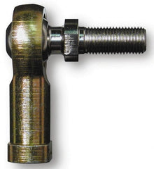 Alinabal - 7/16" ID, 1-1/8" Max OD, 3,800 Lb Max Static Cap, Spherical Rod End - 7/16-20 RH, 5/8" Shank Diam, 1-1/16" Shank Length, Steel with Molded Nyloy Raceway - Exact Tooling