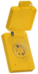 Value Collection - 250 VAC, 20 Amp, 6-20R NEMA, Ungrounded Receptacle - 2 Poles, 3 Wire, Female End, Yellow - Exact Tooling