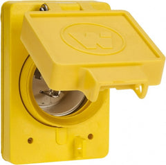 Value Collection - 125 VAC, 20 Amp, L5-20P NEMA, Ungrounded Receptacle - 2 Poles, 3 Wire, Male End, Yellow - Exact Tooling