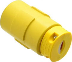 Value Collection - 250 VAC, 20 Amp, L15-20 NEMA, Straight, Ungrounded, Industrial Grade Connector - 3 Pole, 4 Wire, 1 Phase, Rubber, Yellow - Exact Tooling