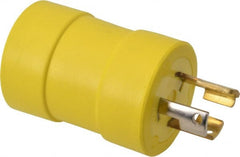Woodhead Electrical - 1 Outlet, 125 VAC, 15 Amp, Yellow, Single Outlet Adapter - 5-15R, L5-15 NEMA Configuration, CSA Certified, CSA File LR6837, UL File E10176, UL Listed - Exact Tooling