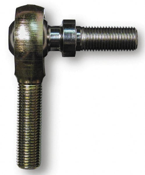 Alinabal - 1/2" ID, 1-5/16" Max OD, 6,400 Lb Max Static Cap, Spherical Rod End - 1/2-20 LH, 3/4" Shank Diam, 3/4" Shank Length, Steel with Molded Nyloy Raceway - Exact Tooling