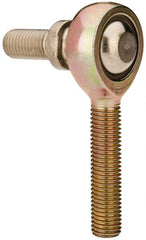 Alinabal - 5/16" ID, 7/8" Max OD, 2,800 Lb Max Static Cap, Spherical Rod End - 5/16-24 LH, 0.437" Shank Diam, 1-1/4" Shank Length, Steel with Molded Nyloy Raceway - Exact Tooling