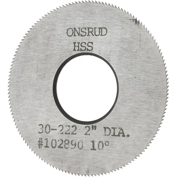 Onsrud - 2" Diam x 0.032" Blade Thickness x 3/4" Arbor Hole Diam, 150 Tooth Slitting and Slotting Saw - Arbor Connection, High Speed Steel - Exact Tooling