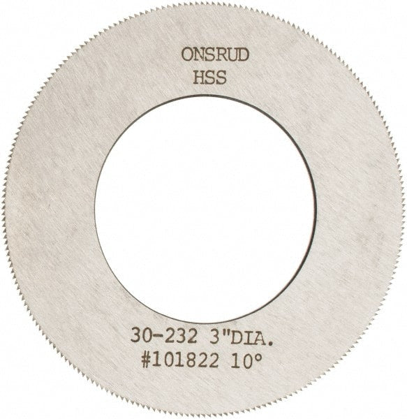Onsrud - 3" Diam x 0.032" Blade Thickness x 1-5/8" Arbor Hole Diam, 224 Tooth Slitting and Slotting Saw - Arbor Connection, High Speed Steel - Exact Tooling