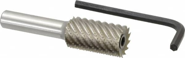 Onsrud - 7/8" Cutting Diam x 1-1/2" Length of Cut, 12 Flute, Downcut Spiral Router Bit - Uncoated, Right Hand Cut, High Speed Steel, 3-1/2" OAL x 1/2" Shank Diam, Hogger - Exact Tooling