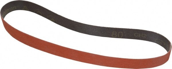 3M - 1" Wide x 30" OAL, 80 Grit, Ceramic Abrasive Belt - Ceramic, Medium, Coated, YF Weighted Cloth Backing, Wet/Dry, Series 777F - Exact Tooling