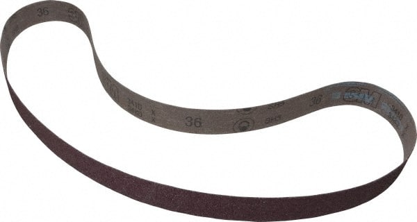 3M - 1-1/2" Wide x 60" OAL, 36 Grit, Aluminum Oxide Abrasive Belt - Aluminum Oxide, Very Coarse, Coated, X Weighted Cloth Backing, Series 341D - Exact Tooling