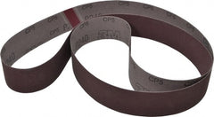 3M - 2" Wide x 72" OAL, 240 Grit, Aluminum Oxide Abrasive Belt - Aluminum Oxide, Very Fine, Coated, X Weighted Cloth Backing, Series 241D - Exact Tooling