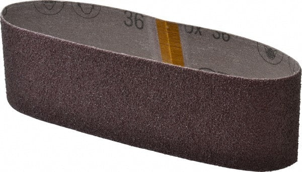 3M - 3" Wide x 21" OAL, 36 Grit, Aluminum Oxide Abrasive Belt - Aluminum Oxide, Very Coarse, Coated, X Weighted Cloth Backing, Series 341D - Exact Tooling
