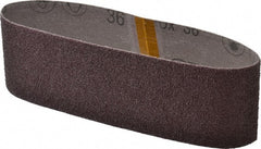 3M - 3" Wide x 21" OAL, 36 Grit, Aluminum Oxide Abrasive Belt - Aluminum Oxide, Very Coarse, Coated, X Weighted Cloth Backing, Series 341D - Exact Tooling