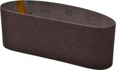 3M - 4" Wide x 24" OAL, 40 Grit, Aluminum Oxide Abrasive Belt - Aluminum Oxide, Coarse, Coated, X Weighted Cloth Backing, Series 341D - Exact Tooling