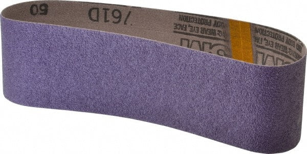 3M - 3" Wide x 24" OAL, 50 Grit, Ceramic Abrasive Belt - Ceramic, Coarse, Coated, Y Weighted Cloth Backing, Series 761D - Exact Tooling